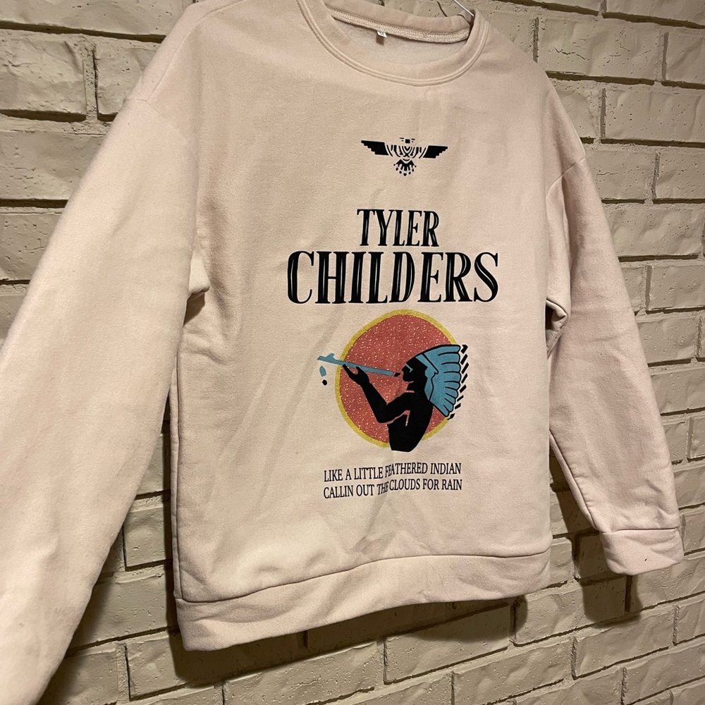 Pink Graphic Crewneck Sweatshirt